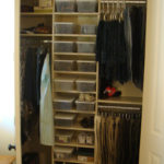 Almond Reach-in Closet with Adjustable Shelf Stack